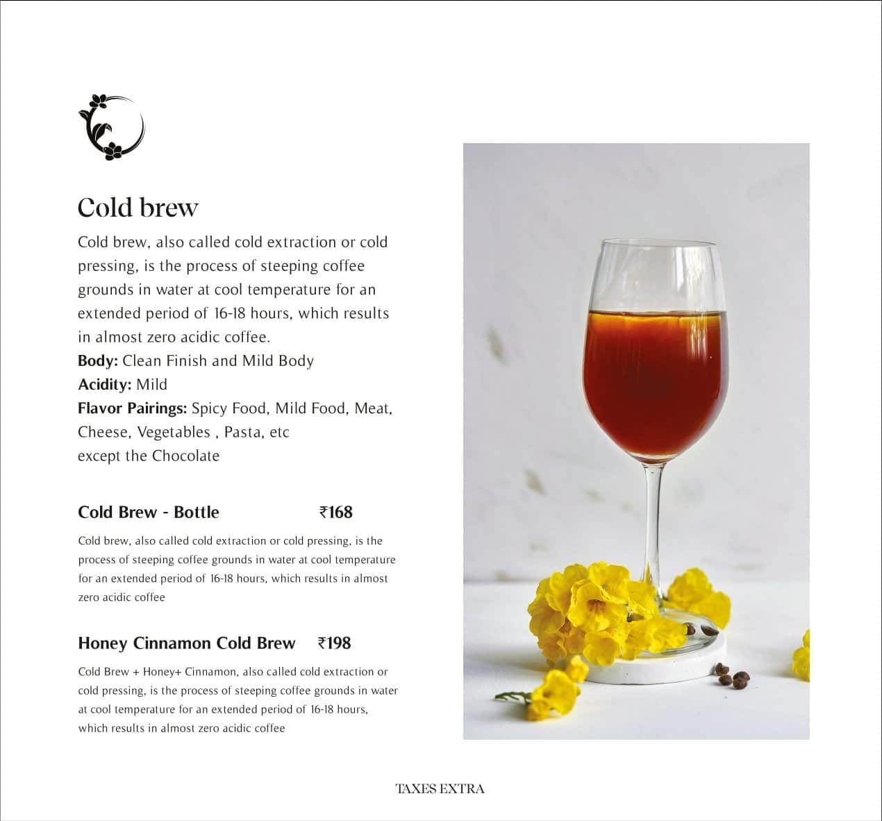 Roastery coffee house ! Kolkata menu