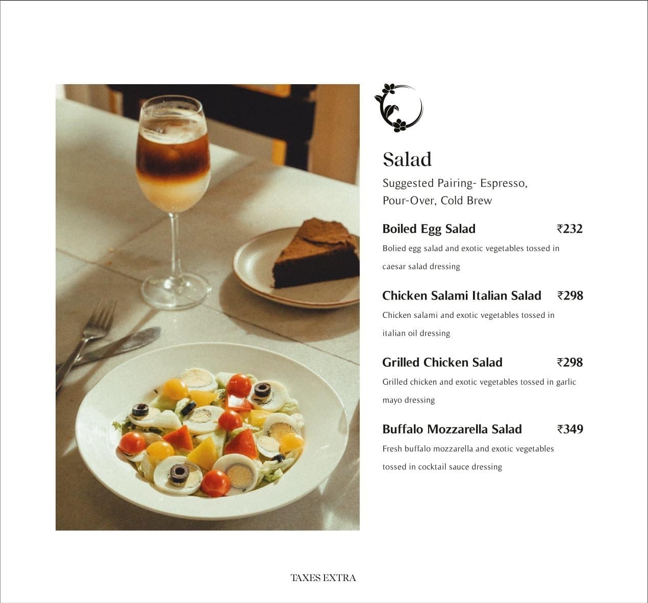 Roastery coffee house ! Kolkata menu