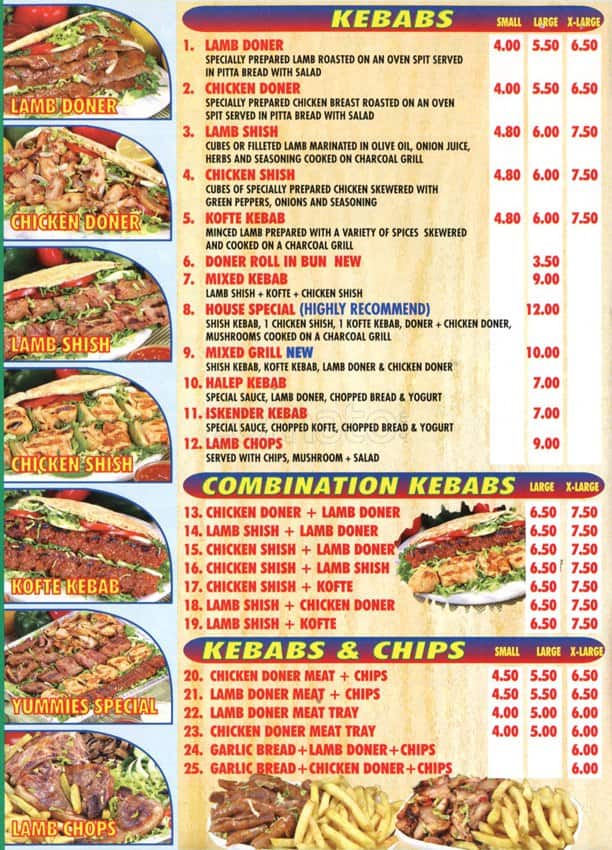 Highams Park Kebab House Menu, Menu for Highams Park Kebab House