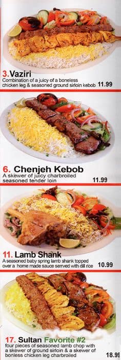 Sultan Menu Menu at Sultan Express restaurant, Mississauga, Dundas St W