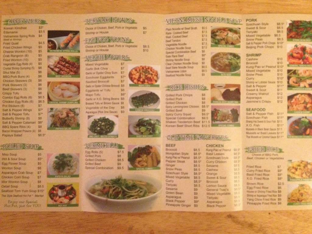 Menu Of Jasmine Express Asian Cuisine North Las Vegas Las Vegas