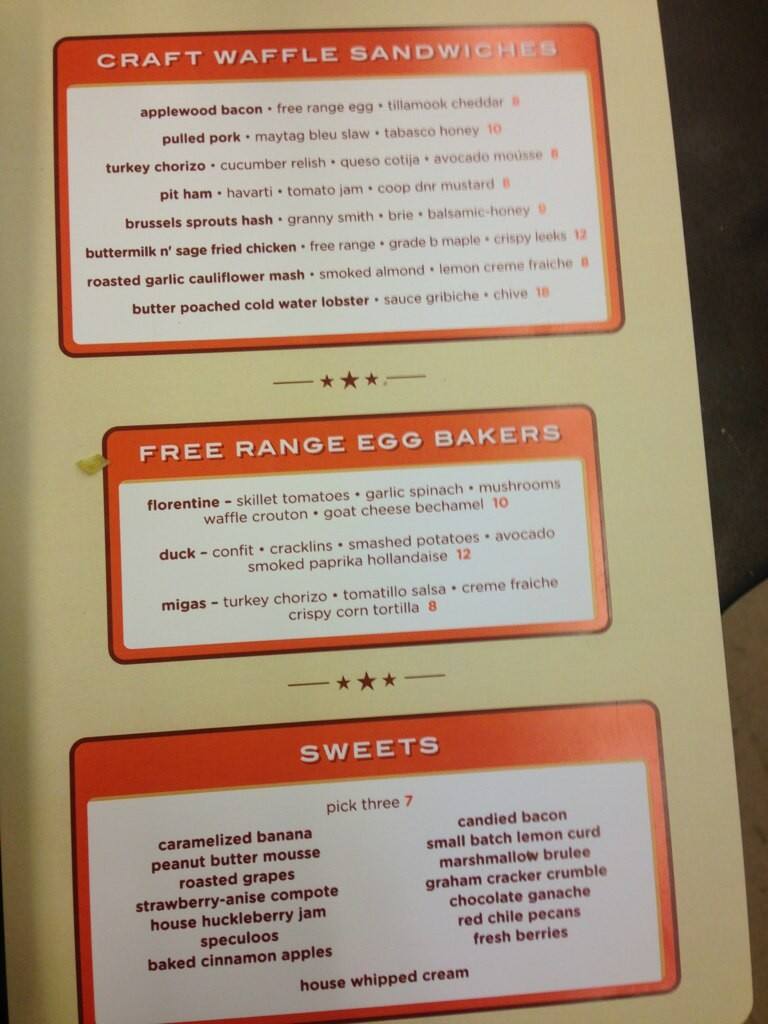 Waffle Champion Menu, Menu for Waffle Champion, Midtown, Oklahoma City