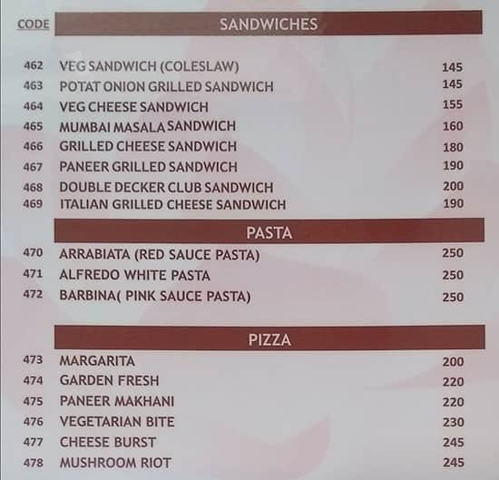 Menu of Heritage Buffet, Pink City, Jaipur