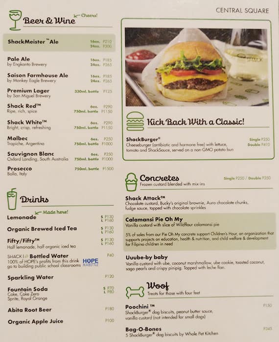 Menu At Shake Shack Restaurant Makati menu-at-shake-shack-restaurant-makati