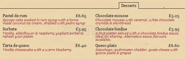 Ambiente menu
