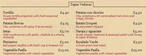 Ambiente menu