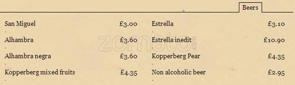 Ambiente menu