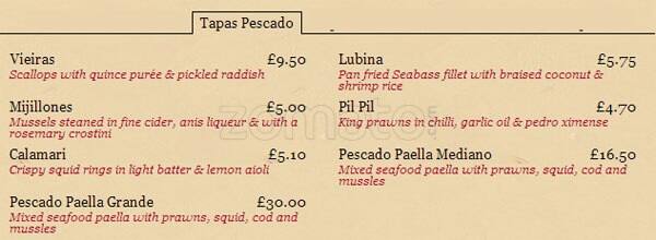 Ambiente menu