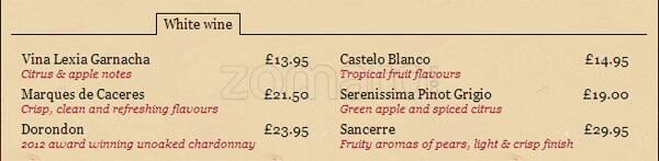 Ambiente menu