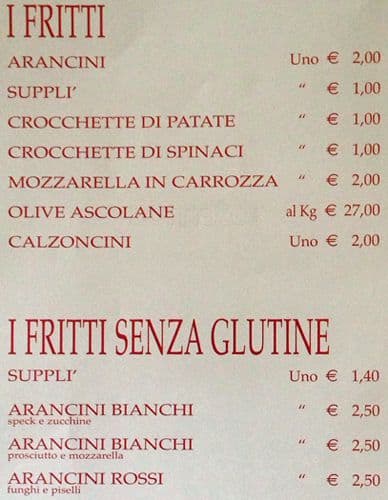 Menu di Potter Pizza 
