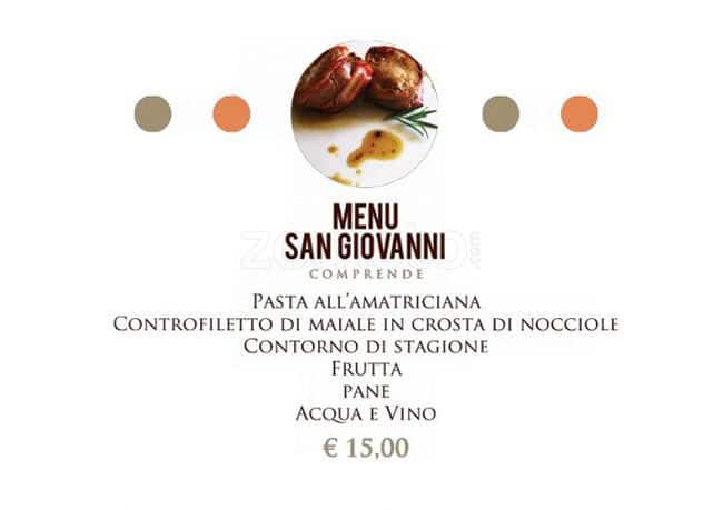 Menu di Terminal Gianicolo Ristorante I Quattro Evangelisti 