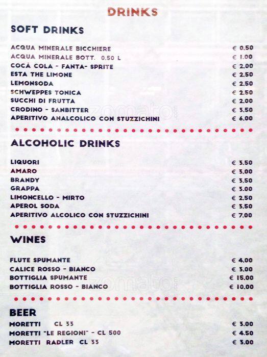 Andrea's Place menu