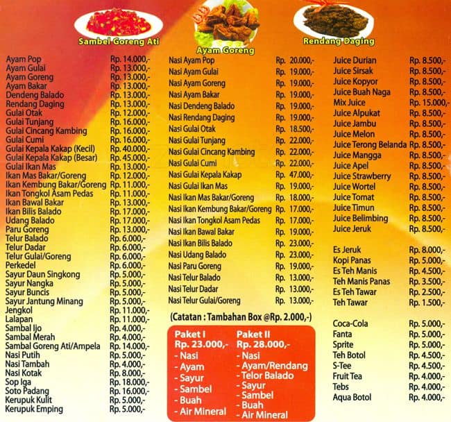 Daftar Harga Masakan Padang Dibatam / Jual Rendang Padang Asli - Kota