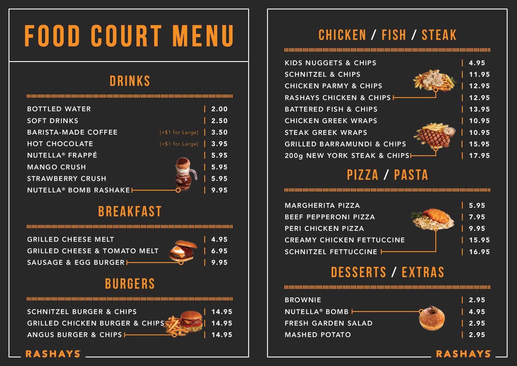Menu at Little RASHAYS, Liverpool