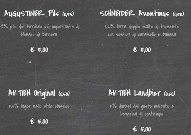 Menu di Officina Birra 