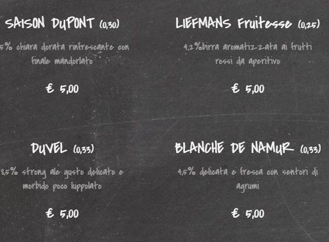 Menu di Officina Birra 