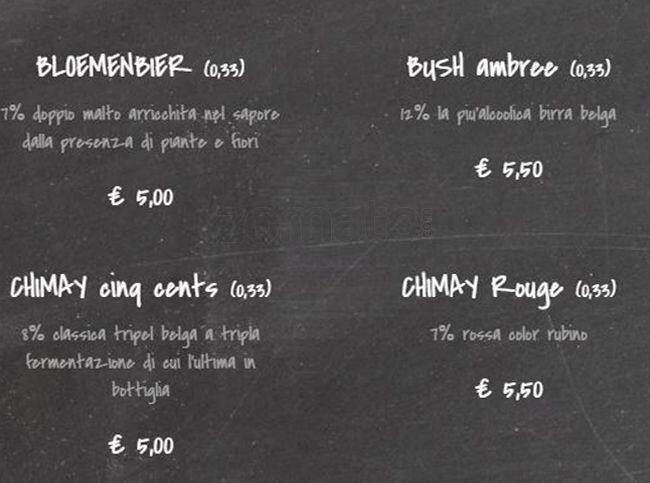 Menu di Officina Birra 