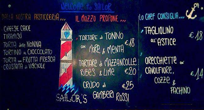 Menu di Sailor 