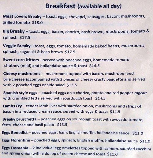 The Rusty Duck Cafe & Larder Menu Urbanspoon/Zomato