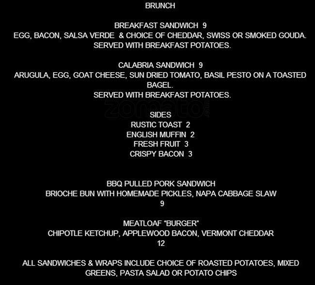 Menu at Corner Tavern pub & bar, Boston, 421 Marlborough St