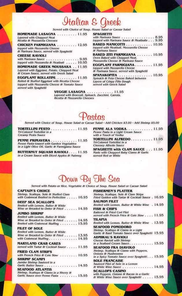 Kings Valley Diner menu