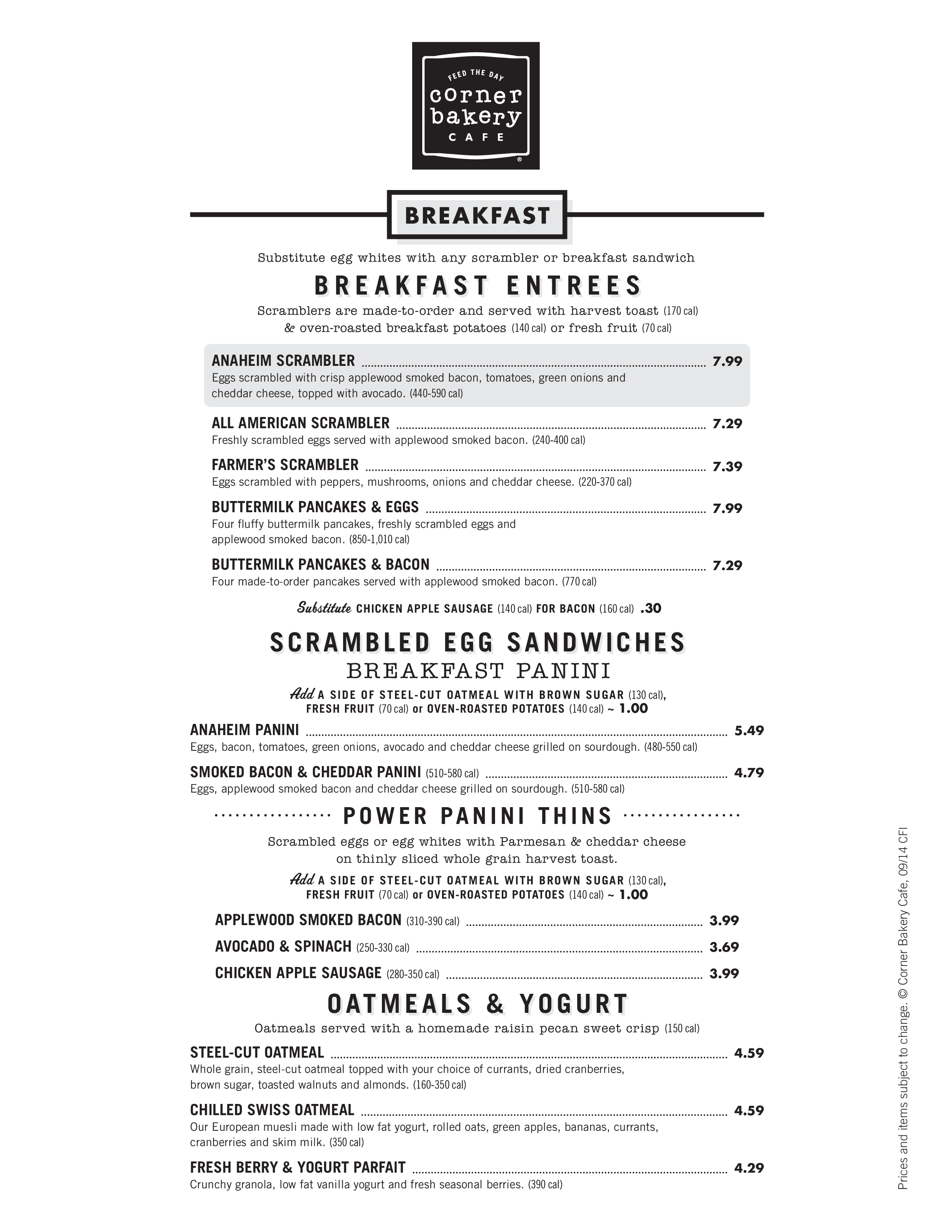 corner bakery menu pdf