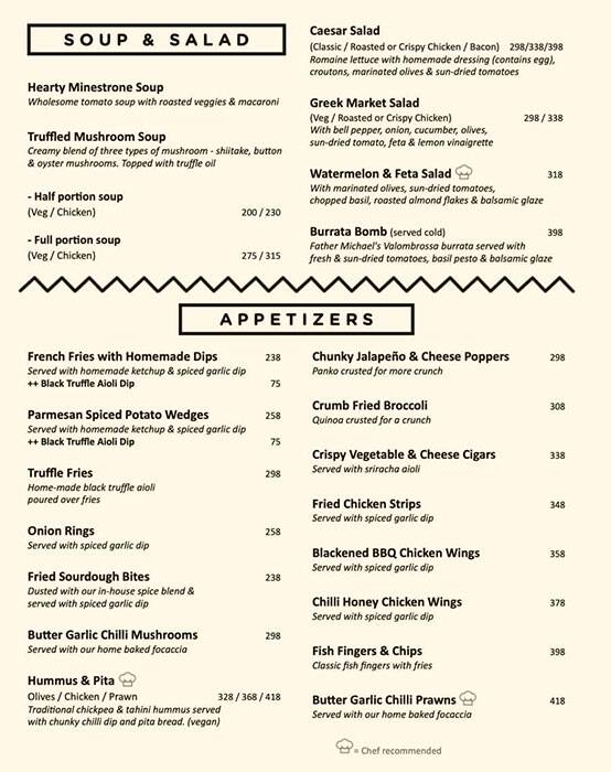 Menu at The Pizza Bakery, Bengaluru, Coconut Grove