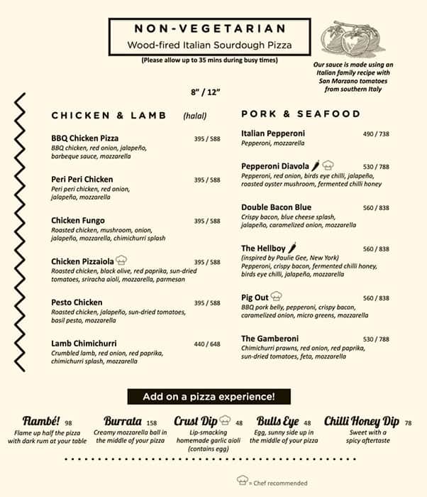 Menu at The Pizza Bakery, Bengaluru, Coconut Grove