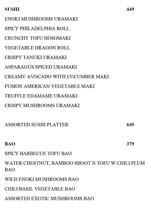 Menu at YAMAZAKI Pan Asian Cuisine Nagpur