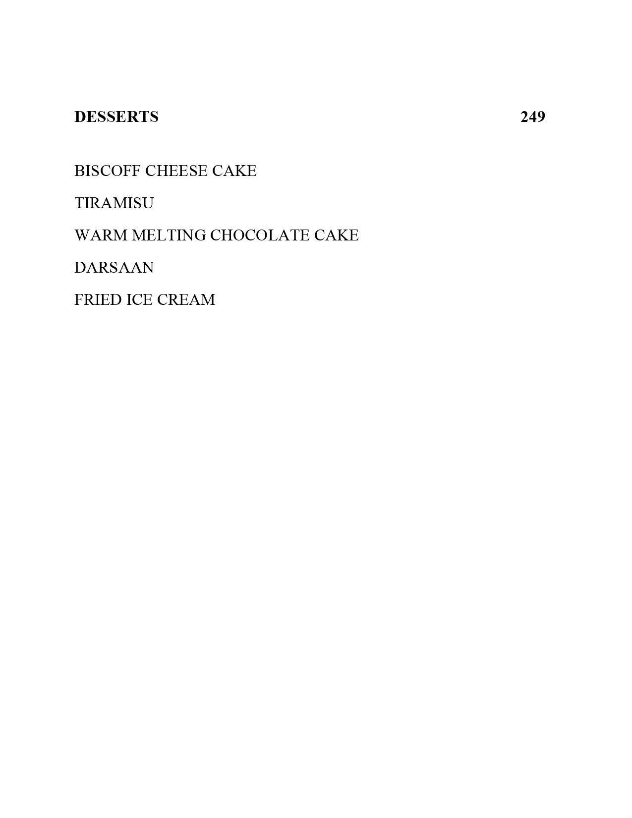 Menu at YAMAZAKI PanAsian Cuisine, Nagpur