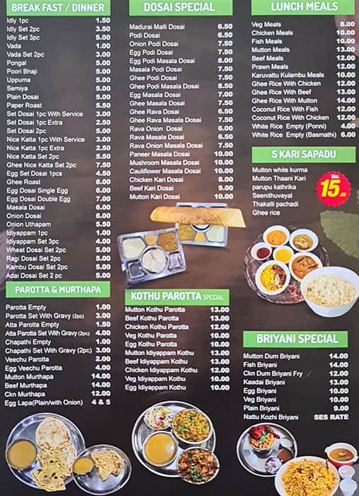 Menu of Citizen Restaurant, Naif, Dubai