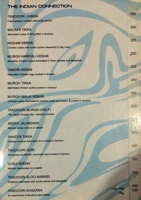 Turquoise Restaurant menu