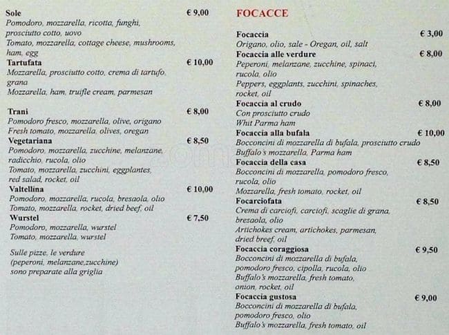 Menu di Da Noi 2 