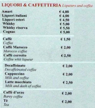 Menu di Da Noi 2 