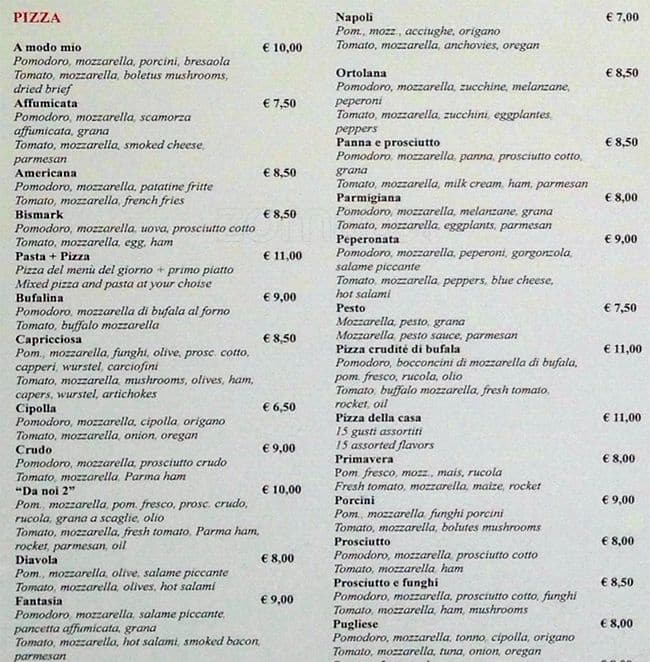 Menu di Da Noi 2 