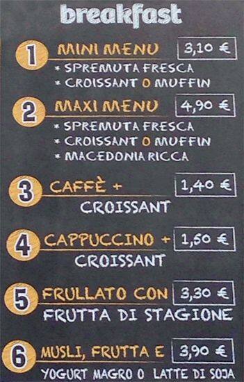 Menu di Chiquita Fruit Bar 