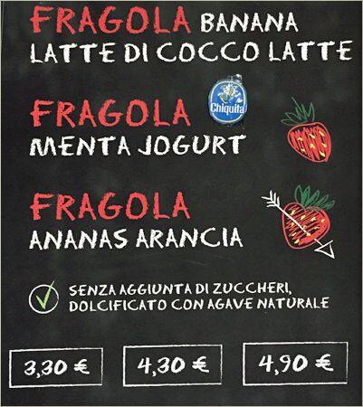 Menu di Chiquita Fruit Bar 