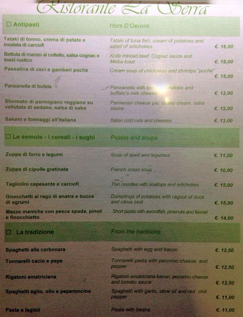 Menu di Ristorante - Holiday Inn - EUR Parco dei Medici 