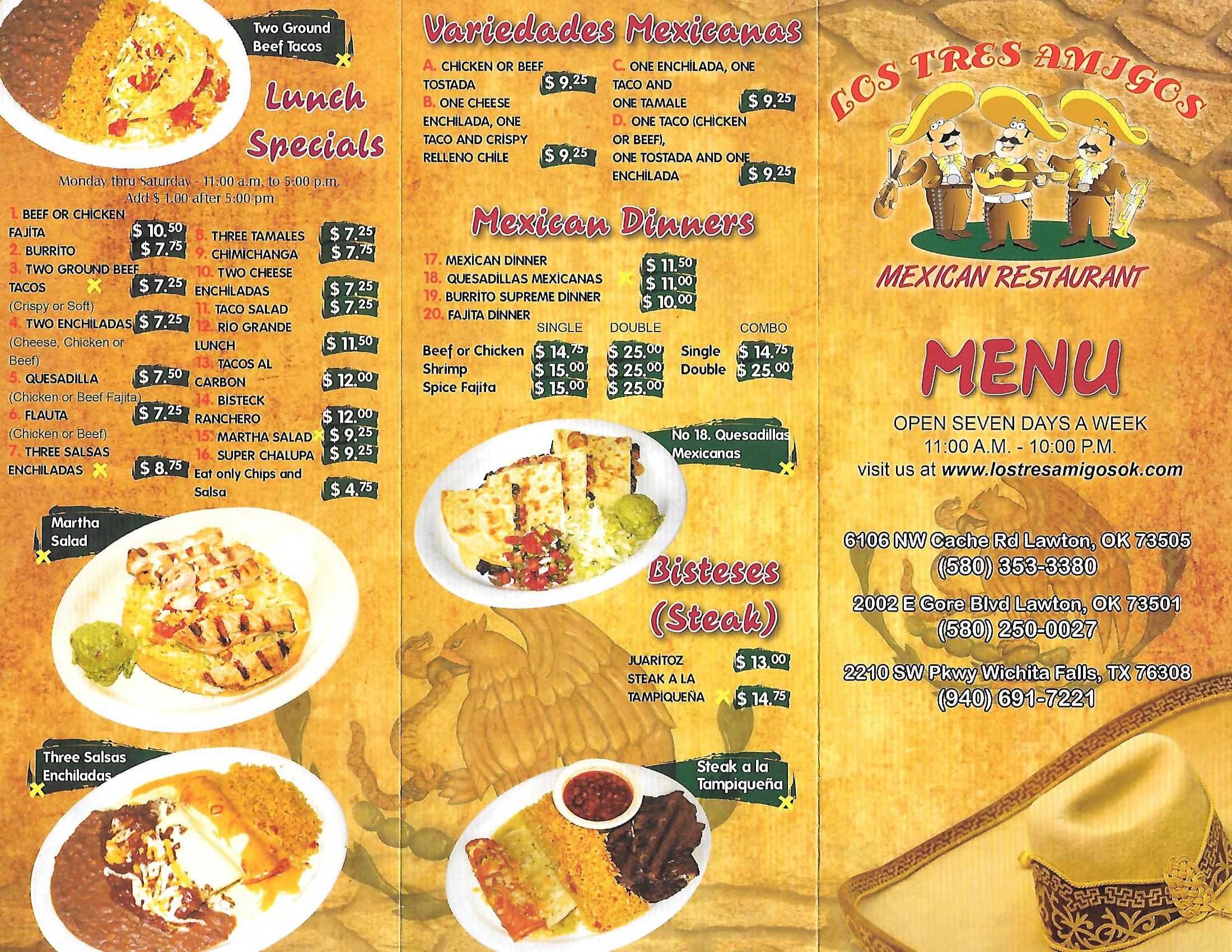 menu-at-los-tres-amigos-restaurant-lawton-e-gore-blvd