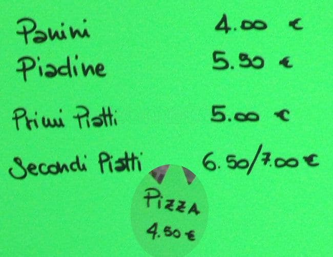 Menu di Bar El Canton 