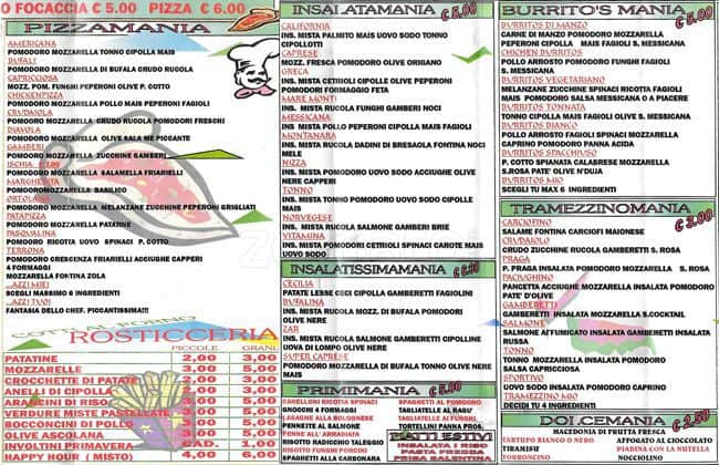Menu di Drive In 