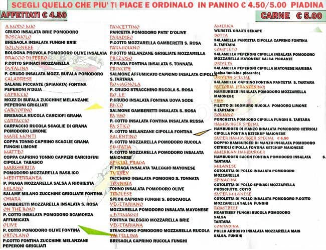 Menu di Drive In 