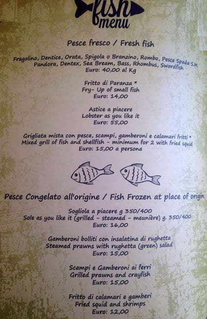 Menu di Ristorante La Nocetta 