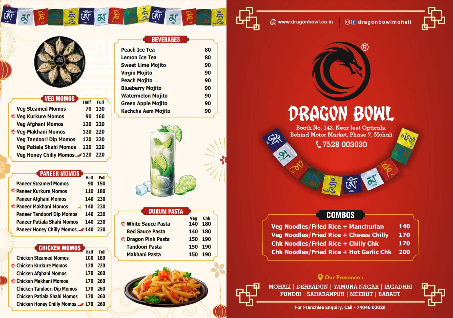 Dragon bowl menu discount