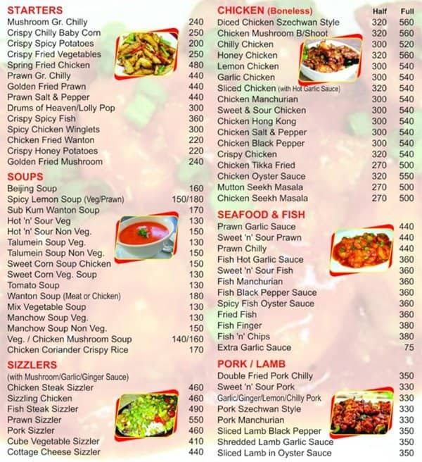 Chimney Sizzlers Menu, Menu for Chimney Sizzlers, Chanakyapuri, New ...