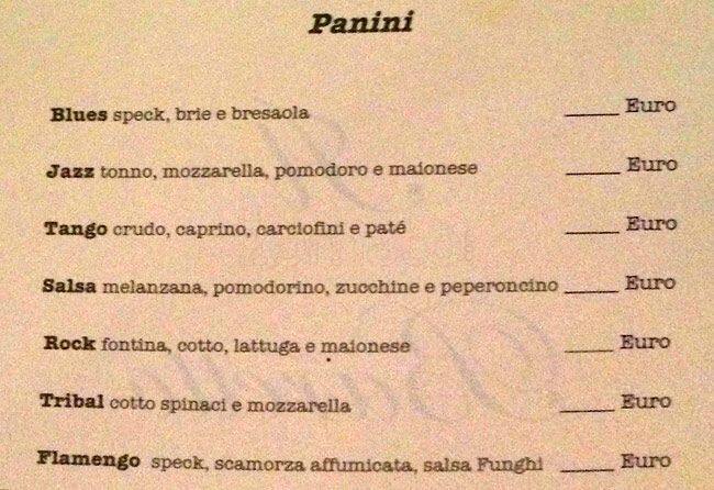 Menu di Pampero 