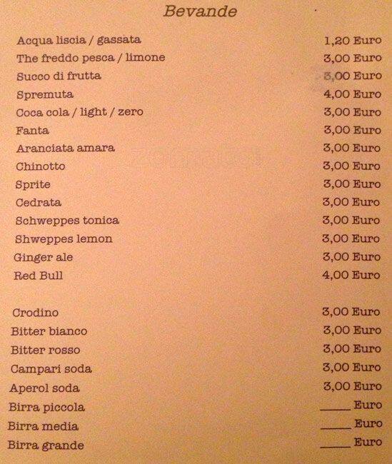 Menu di Pampero 