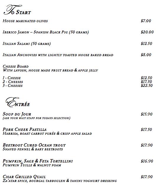 Tokar Estate Winery & Restaurant Menu Urbanspoon/Zomato