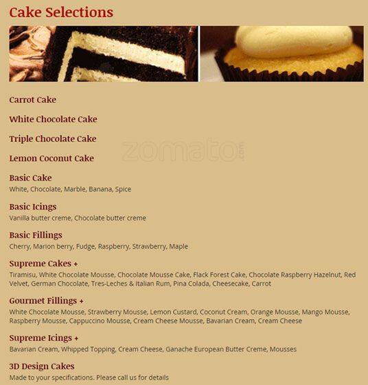 Menu at Black Diamond Bakery & Deli, Black Diamond