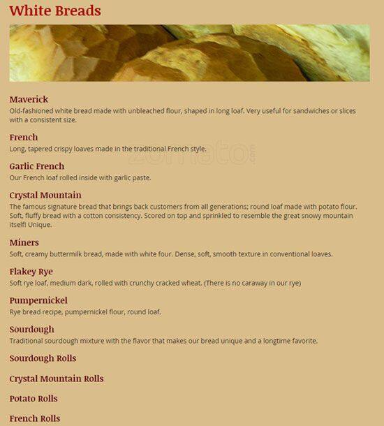 Menu at Black Diamond Bakery & Deli, Black Diamond